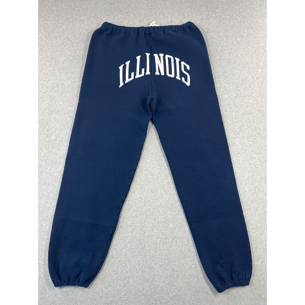 Vintage 90s University Of illinois Sweatpant Men L Navy Fighting Illini Made USA
